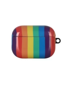 Colorful Rainbow AirPod Case with Keychain