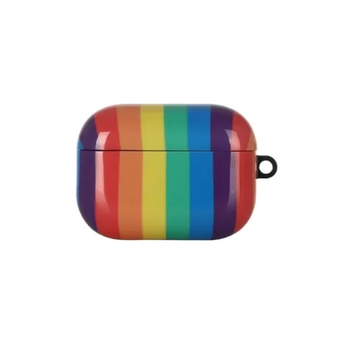 Colorful Rainbow AirPod Case with Keychain